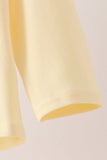 Beige character embroidery top