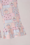 Pink pumpkin ruffle 2pc set