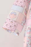 Pink pumpkin ruffle bubble