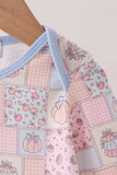 Pink pumpkin ruffle romper