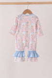 Pink pumpkin ruffle romper