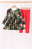 Red character bamboo pants set