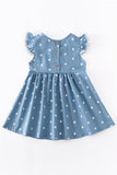 Blue star pom pom dress