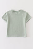 Sage blank basic t-shirt Adult Kids and baby bubble