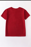 Maroon blank basic t-shirt Adult Kids and baby bubble