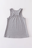 Heather grey blank basic kids teens adult tank top