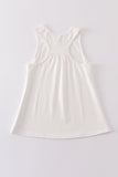 White blank basic kids teens adult tank top