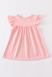 Pink basic ruffle top