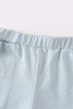 Blue basic ruffle shorts