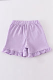 Purple basic ruffle shorts