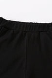 Black basic ruffle shorts