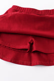 Maroon basic skort
