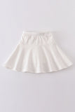 Cream basic skort