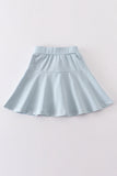 Blue basic skort