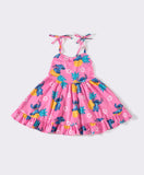 Pink character ruffle dress