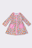 Pink floral pocket dress