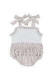 Khaki stripe star strap baby bubble