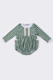 Green plaid girl bubble