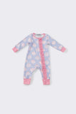 Pink pumpkin girl romper