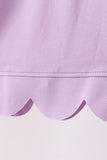 Lavender scalloped mom&me shorts set