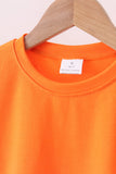 Orange scalloped shorts set