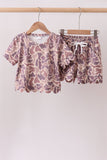 Camouflage scalloped shorts set