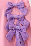 Pink scalloped bow active dress