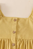 Lemon linen button dress