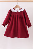 Premium Maroon Georgia bulldog applique dress