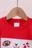 Premium Red Georgia bulldog embroidery top