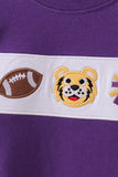 Premium Purple LSU tiger applique top
