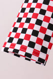 Checkered Georgia dog embroidery top