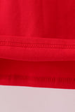 Premium Red Georgia applique top