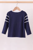 Premium Navy Auburn tiger applique top