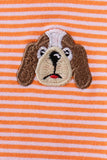 Premium Orange Tennessee puppy stripe pants set