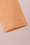 Premium Orange Tennessee embroidery gingham top