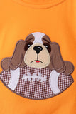 Premium Orange Tennessee puppy football applique bubble