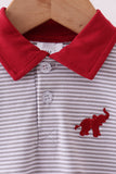 Premium Maroon Alabama elephant embroidery stripe bubble