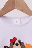 Premium White Tennessee puppy applique top