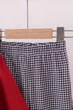 Premium Maroon Alabama elephant football embroidery gingham pants set