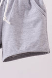 Premium Grey drawstring shorts