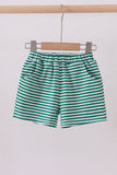 Premium Green&white stripe shorts