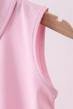 Pink everyday Knit Collared Tank