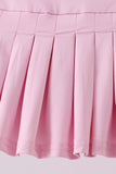 Pink pleated skort