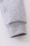 Premium Grey milk cookie Santa ruffle skirt set