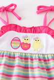 Premium Easter egg stripe strap girl bubble