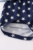 Premium Blue patriotic puppy flag applique boy set
