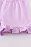 Premium Purple basic ruffle shorts