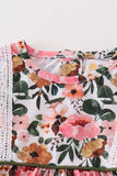 Premium Pink floral girl bubble