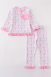 Premium Pink nutcracker girl pajama set